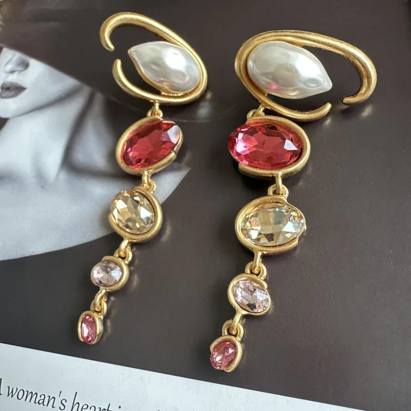 Fashion Jewelry High-End Exaggerated Long Pendant Earrings for Women, Party Gifts Jewelry Studs