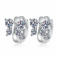 Real 1.6cttw D Color Full Moissanite Hoop Earrings for Women Girls S925 Silver Earring Party Small Ear Buckle Wholesale