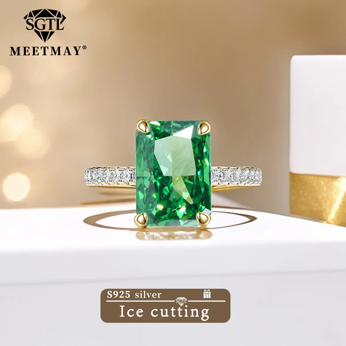 S925 Sterling Silver Tanzanite Blue Zircon Sparkle 5A Good Quality Ice Cut High Carbon Diamond Ladies Ring Fine Jewelry Women