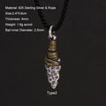 925 Sterling Silver Viking Spearhead Pendant For Men and Women Handcrafted Wrapped Brass Wire Charm Accessories Making Jewelry