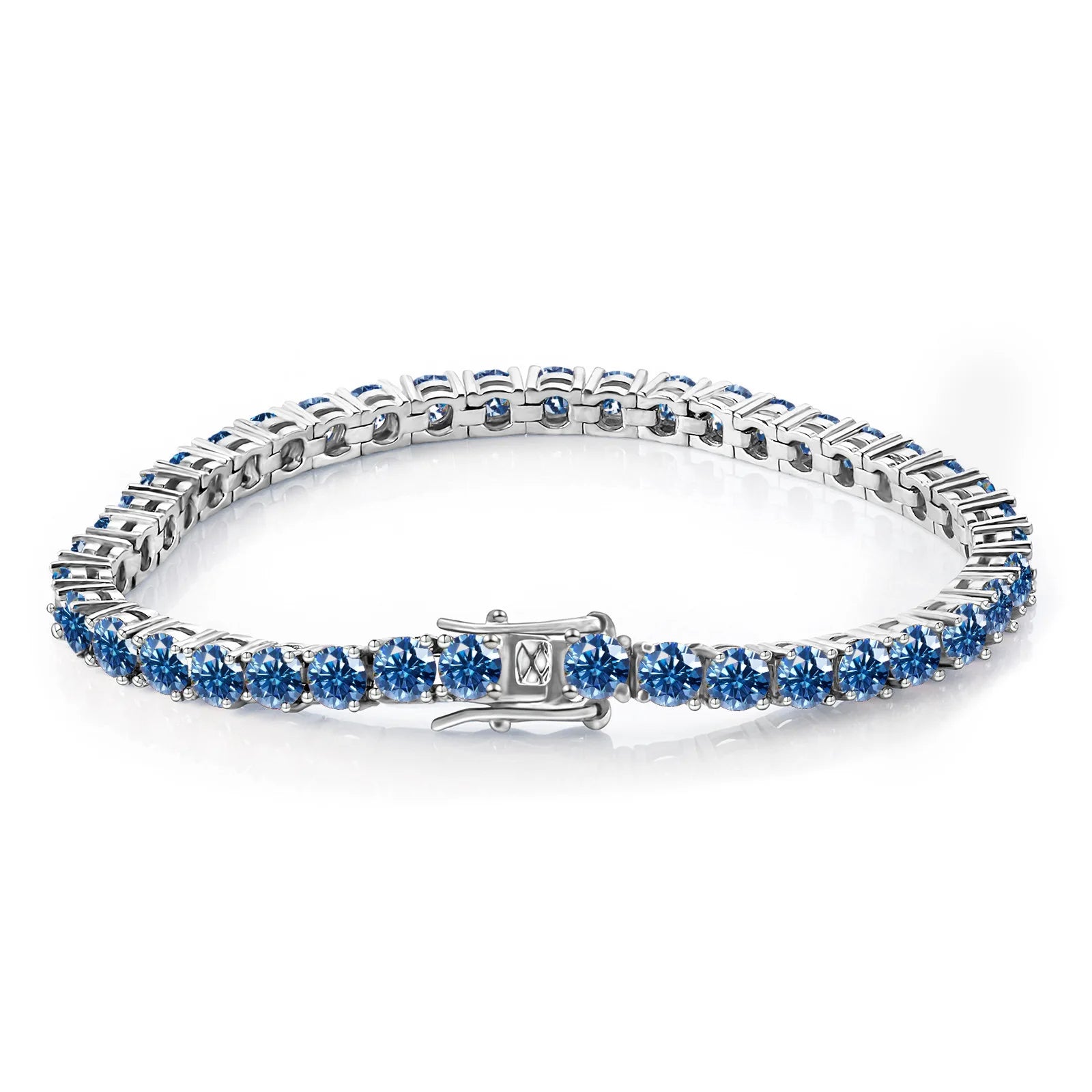 TY 3-5MM Moissanite Bracelet For Women Men 925 Sterling Silver Chain Bracelet D VVS1 Fine Luxury Jewelry Lab Gemstone