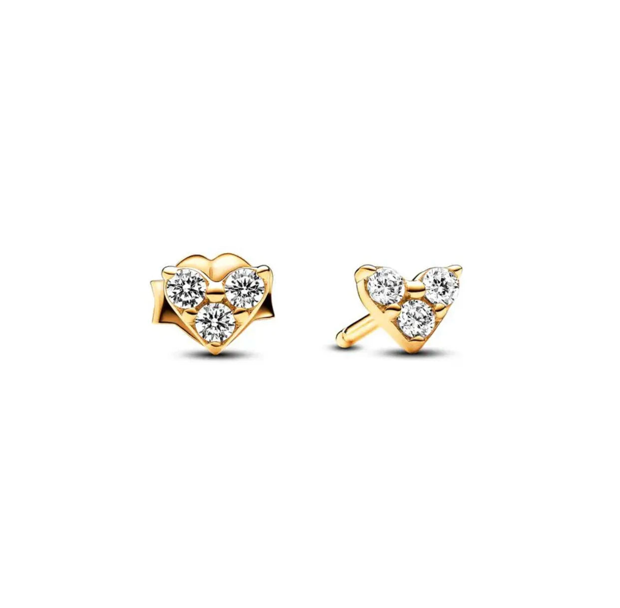 100%925 pure silver classic water-drop heart-shaped round stud earrings Perfect jewelry gift for women's birthday presents