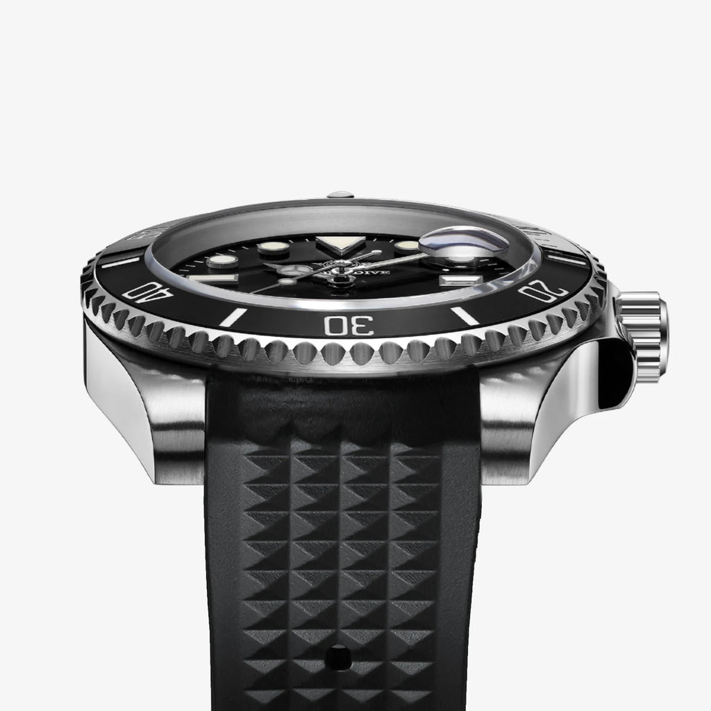 ADDIESDIVE Business Men's Quartz Watch Stainless Steel 200M Diving Waterproof Watches Super Luminous Calendar Display Wristwatch