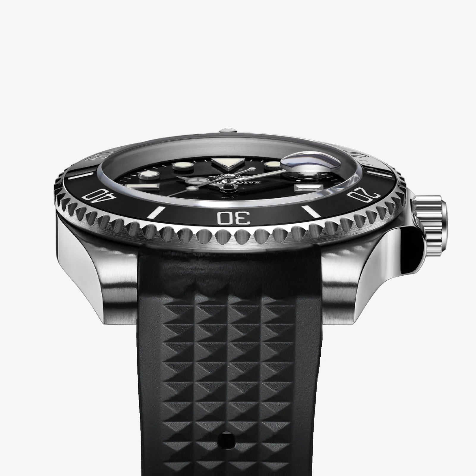 ADDIESDIVE Business Men's Quartz Watch Stainless Steel 200M Diving Waterproof Watches Super Luminous Calendar Display Wristwatch
