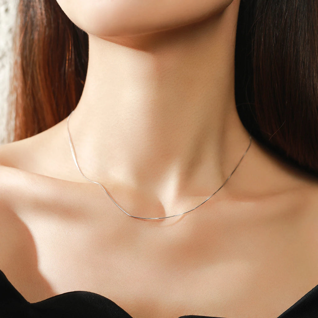 Modian 7 style Classic Basic Chain 925 Sterling Silver Lobster Clasp Adjustable 40+5CM Necklace Fine Jewelry For Women Fine Gift