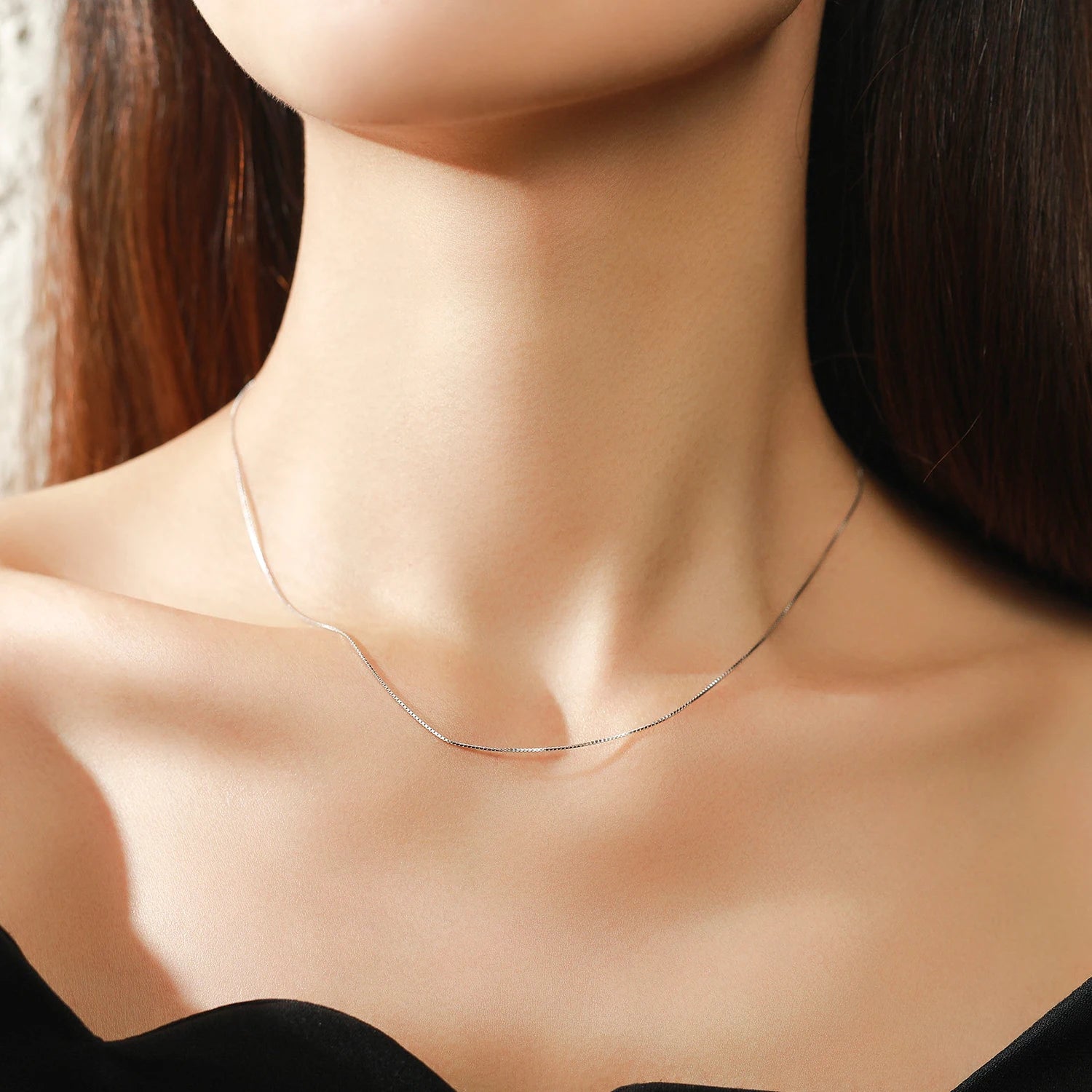 Modian 7 style Classic Basic Chain 925 Sterling Silver Lobster Clasp Adjustable 40+5CM Necklace Fine Jewelry For Women Fine Gift