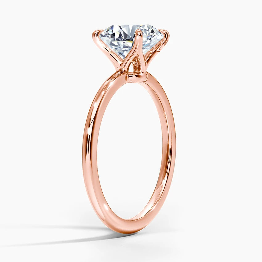 Szjinao 1ct 2ct 3ct 5ct D Color Moissanite Ring Rose Gold For Women Engagement Jewelry With GRA Certificate High Quality Gift