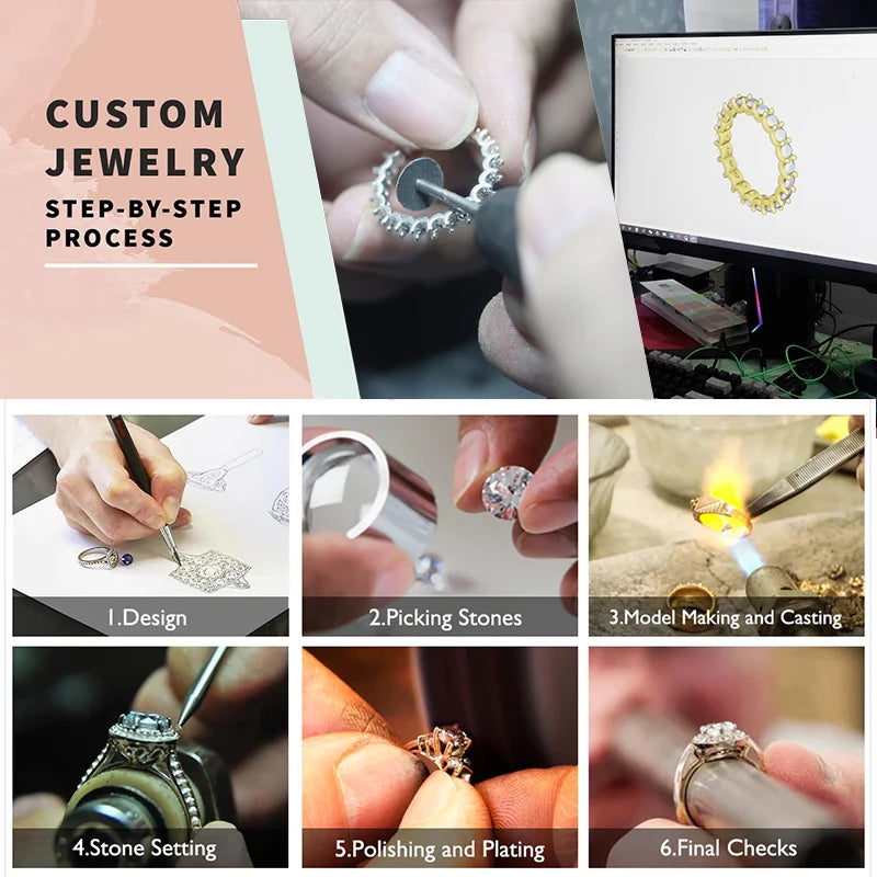 Customized 925silver vvs Moissanite Ring Women Men Gift Party