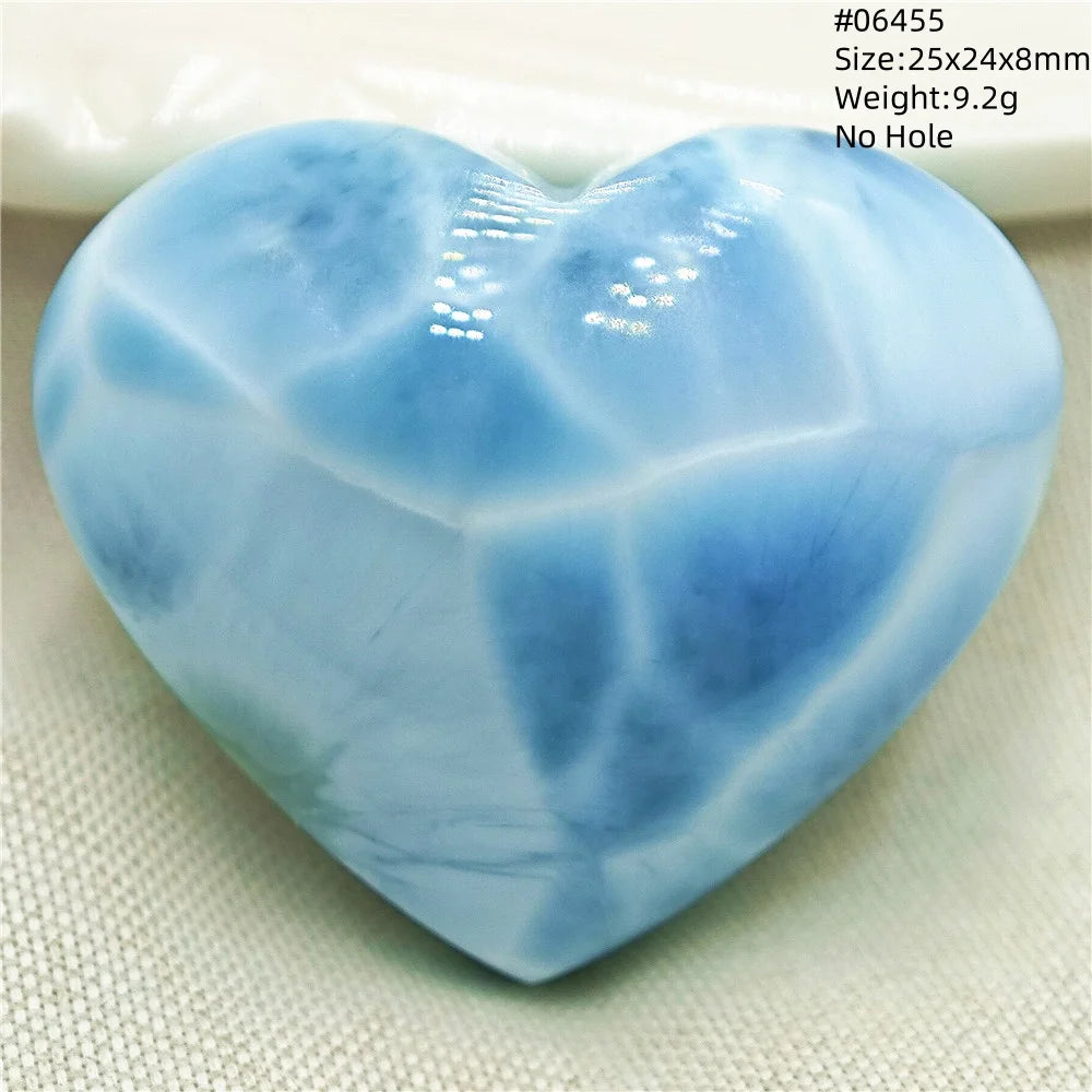 Natural Blue Larimar Heart Pendant Necklace Gemstone Women Men Larimar 17.5*19mm 18K Gold Love Larimar Fashion Jewelry AAAAAA