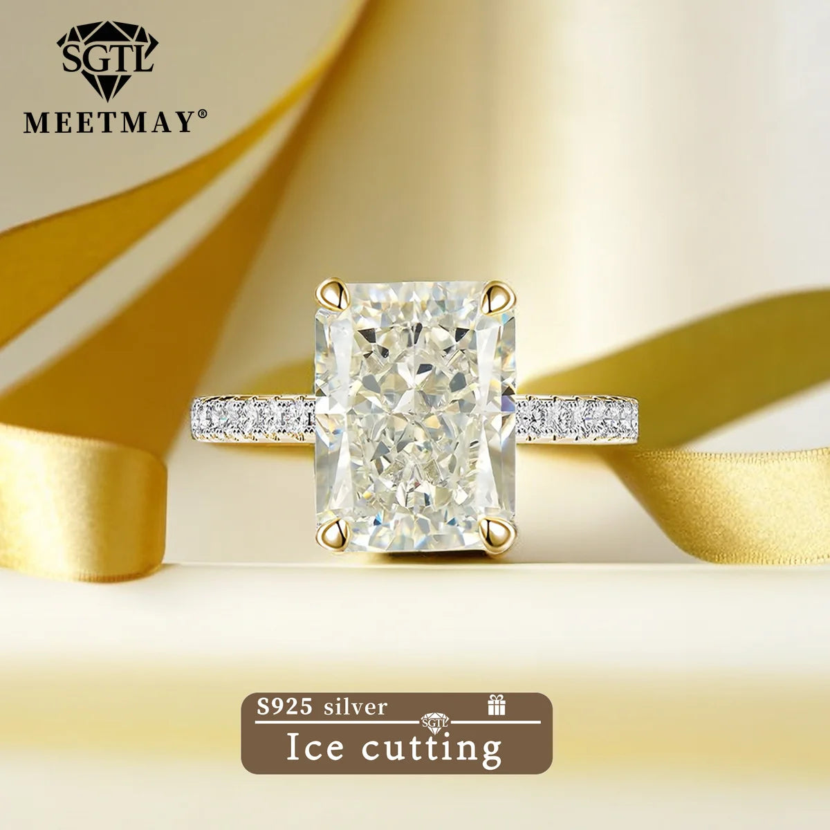 S925 Sterling Silver Tanzanite Blue Zircon Sparkle 5A Good Quality Ice Cut High Carbon Diamond Ladies Ring Fine Jewelry Women