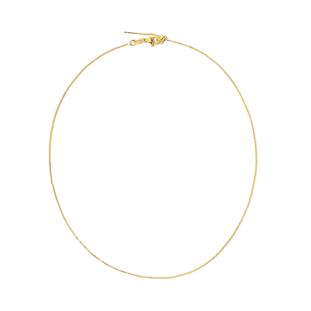 100pcs/lot 18k Gold Plated Removable Adjustable Box Chain Necklace For Women DIY Charm Pendant Jewelry Making Wholesale