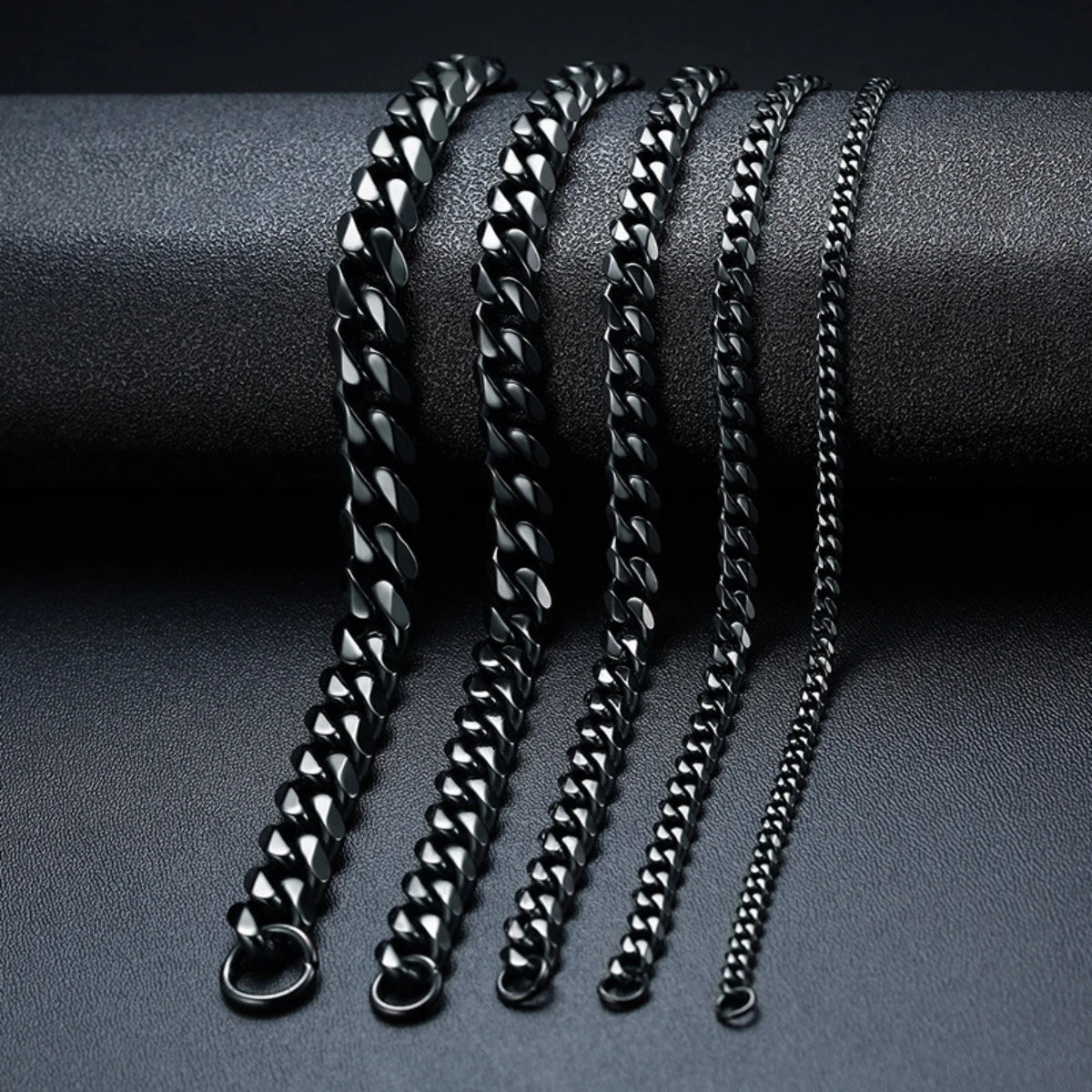 Curb Cuban Chain Necklace for Men Women Punk Stainless Steel Curb Link Chain Choker Necklace 3mm/5mm/7mm/9mm/11mm