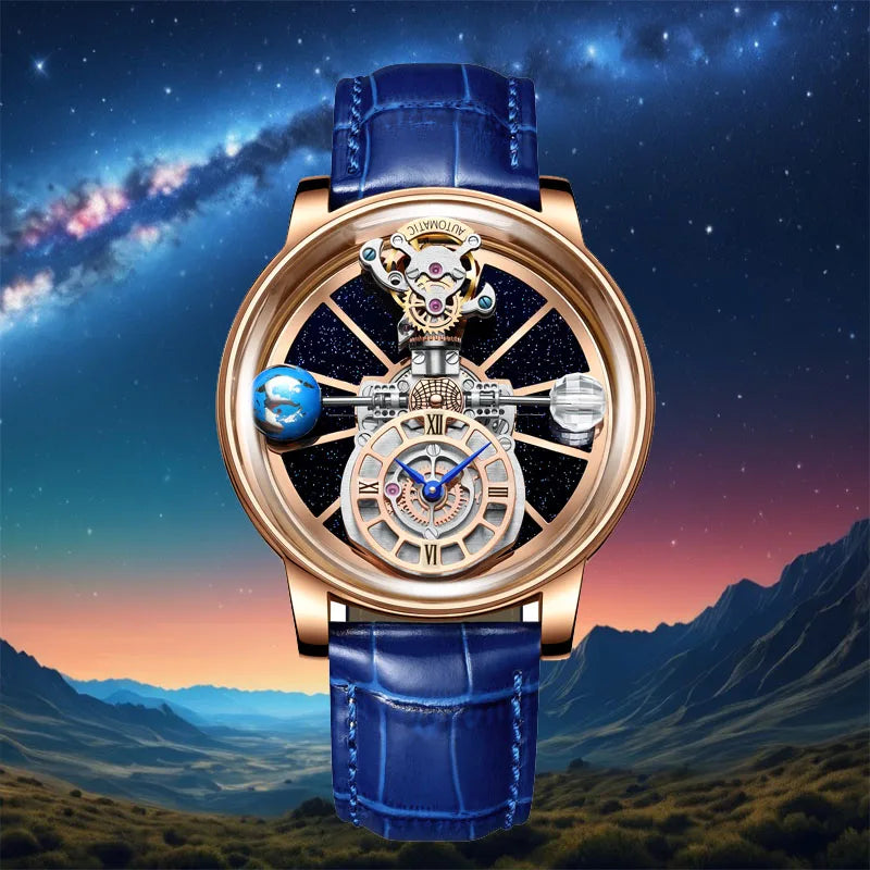 HAEMMER 2025 new top brand luxury fashion casual business quartz watch astronomy waterproof watch Relogio Masculino+Box