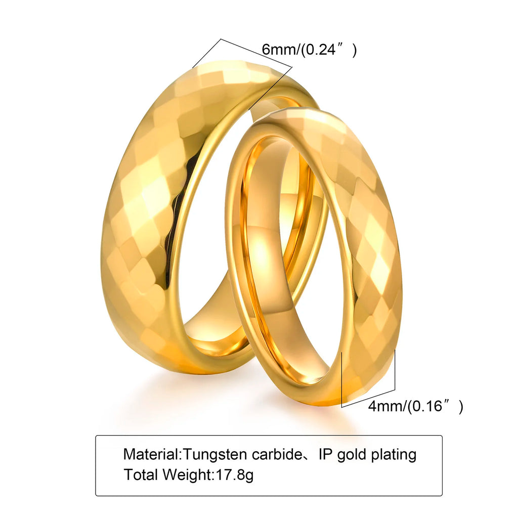 Men Faceted Wedding Band,Tungsten Engagements Promise Ring For Mens,Multifaceted Geometric Ring