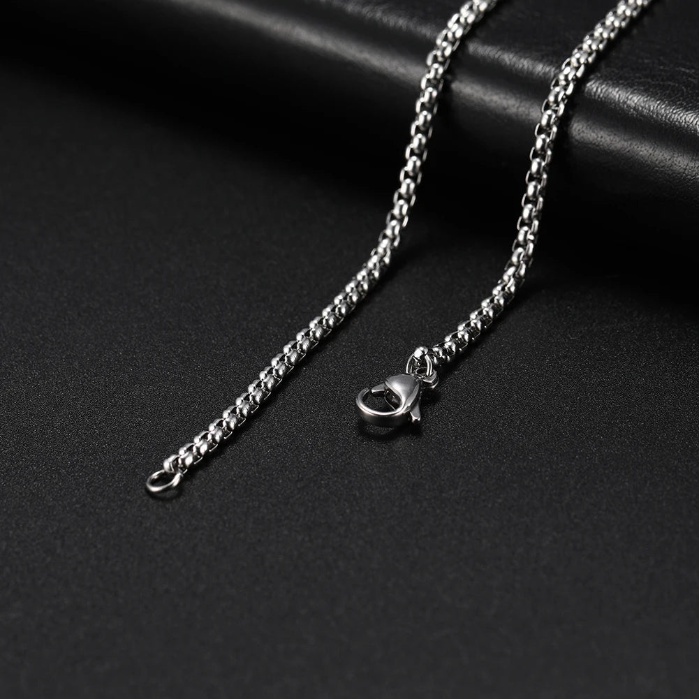 My Shape 3mm-10mm Cuban Chain Stainless Steel Necklaces for Men Male Chains Figaro Box Chain Choker Punk Jewelry 45cm 50cm 60cm