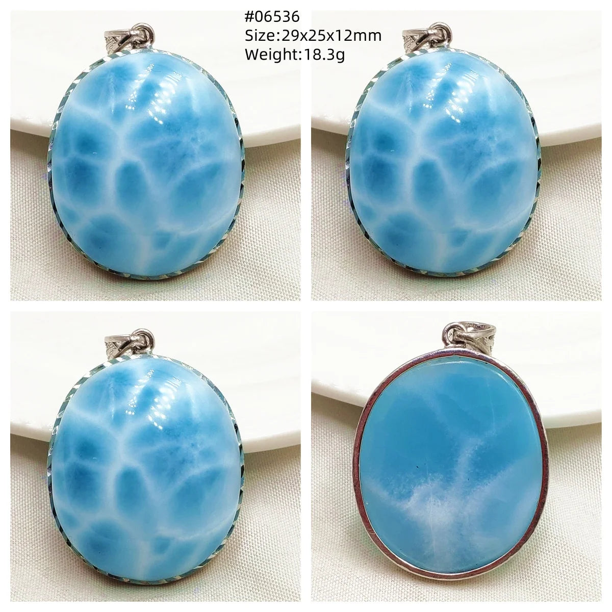 Natural Blue Larimar Heart Pendant Necklace Gemstone Women Men Larimar 17.5*19mm 18K Gold Love Larimar Fashion Jewelry AAAAAA