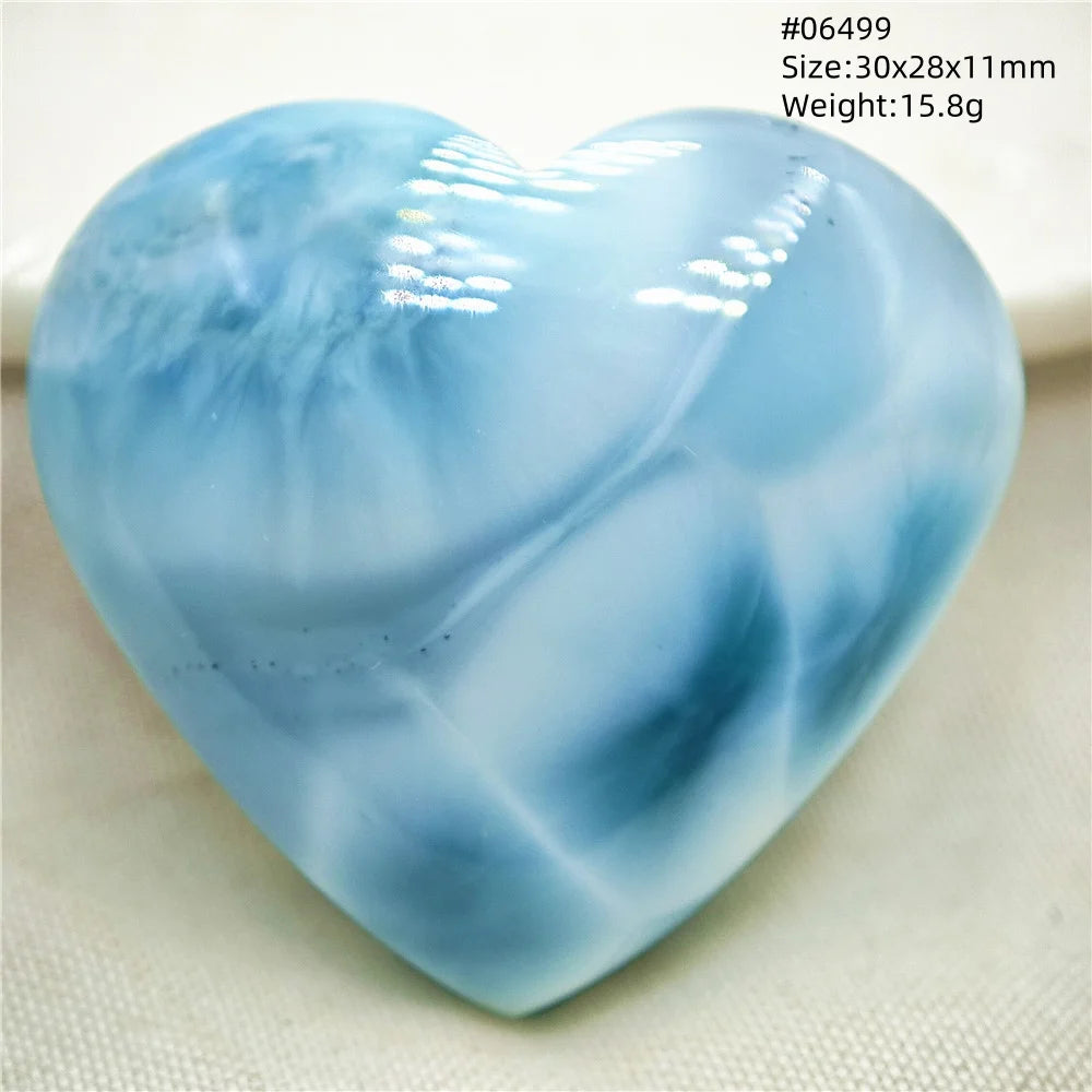 Natural Blue Larimar Heart Pendant Necklace Gemstone Women Men Larimar 17.5*19mm 18K Gold Love Larimar Fashion Jewelry AAAAAA
