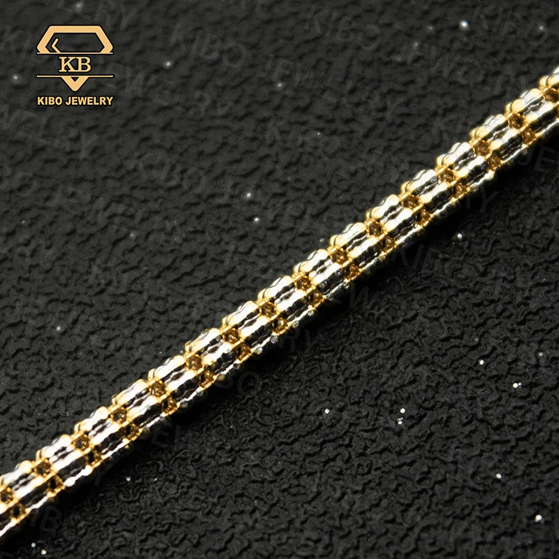 Kibo Jewelry 925 Luxury Quality Jewelry 925 Sterling Silver 3.4mm Moon Ice Chain Necklace