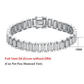 EWYA 2024 Original Full 1mm D Color Moissanite Diamond Cuban Link Bracelet For Men Women Unisex 925 Silver 10mm Wrist Bracelets