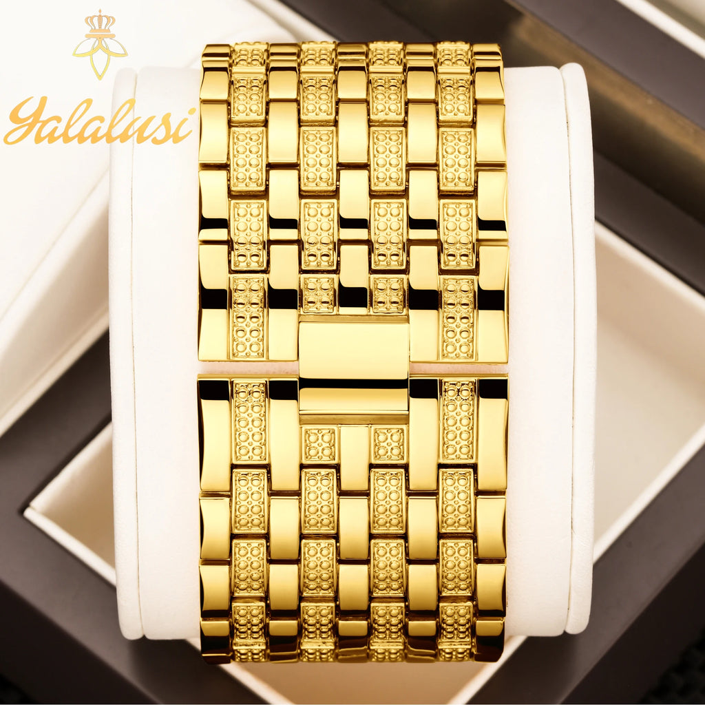 YaLaLuSi Brand: Fashionable Women's Waterproof Quartz Bracelet Watches – Luxury Gold Watches for Gifts Reloj Mujer Ladies