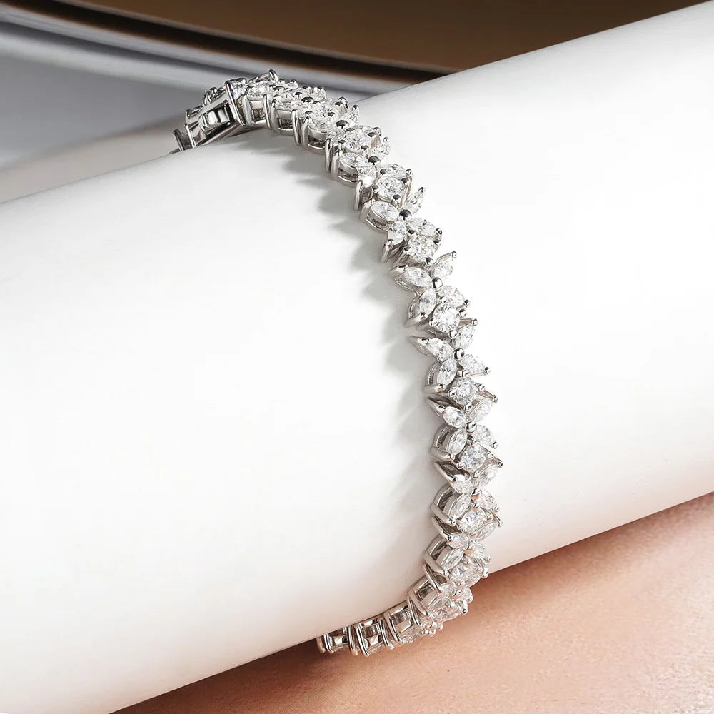 Serenity D Color Butterfly Shape Moissanite Tennis Bracelet For Women Man S925 Sterling Silver Sparkling Hand Chain Fine Jewelry