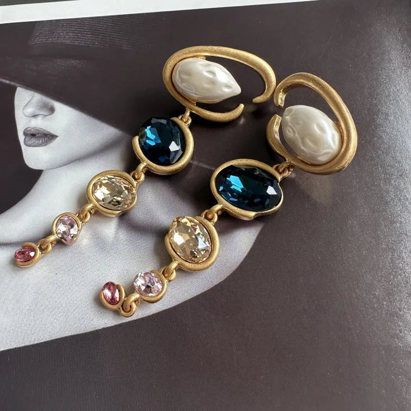 Fashion Jewelry High-End Exaggerated Long Pendant Earrings for Women, Party Gifts Jewelry Studs
