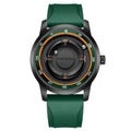 FOXBOX Watch Personalized Fashion Floating Magnetic Pointer Free Ball Bearing Creative Simple Waterproof Quartz Watch for Men