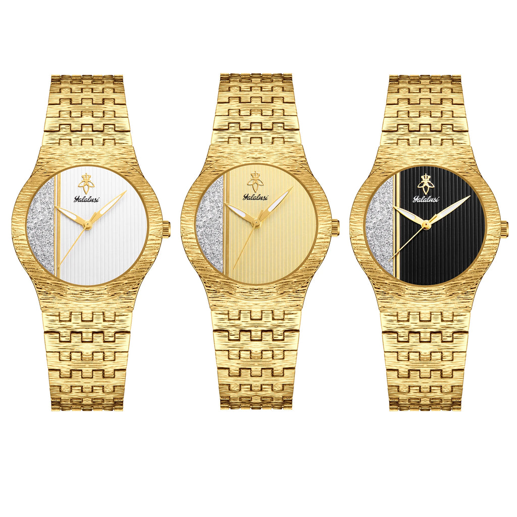 YaLaLuSi Brand Luxury Rhinestone Women's Quartz Watch Temperament Luminous Hands Unique Gold Watch Gift Box Fashionable