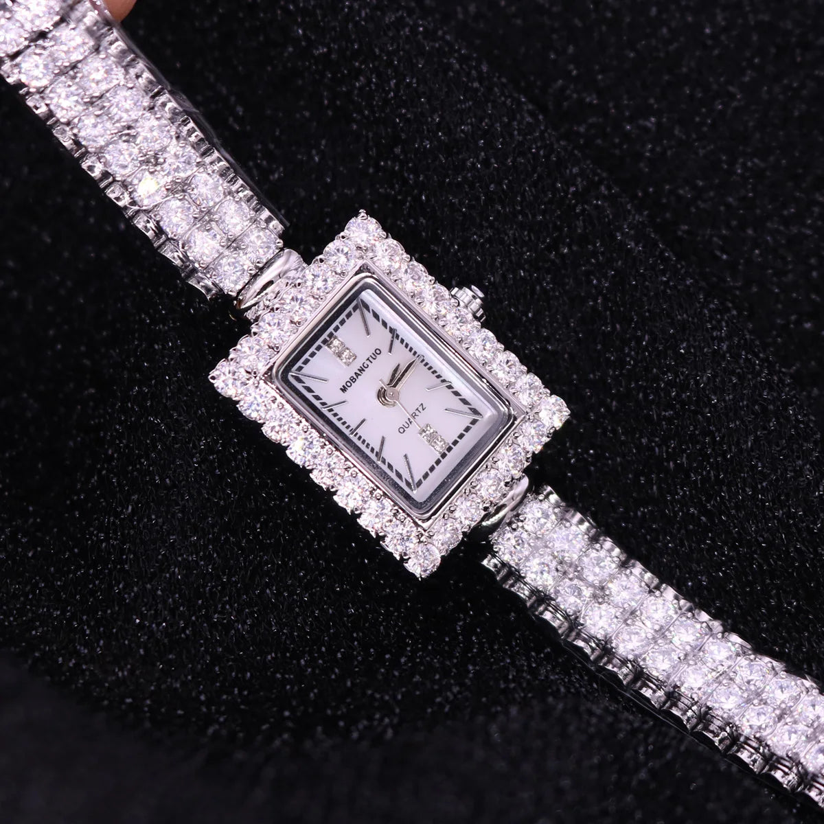 Royal Crown Women's Watch Japan Quartz Hours Fine Fashion Bracelet Jewelry Band Shell Luxury Rhinestones Girl Birthday Gift