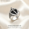 Signet Ring Mystical Sword 925 Sterling Silver Vintage Strength Gift for Women Men 2022 Summer Fine Jewelry