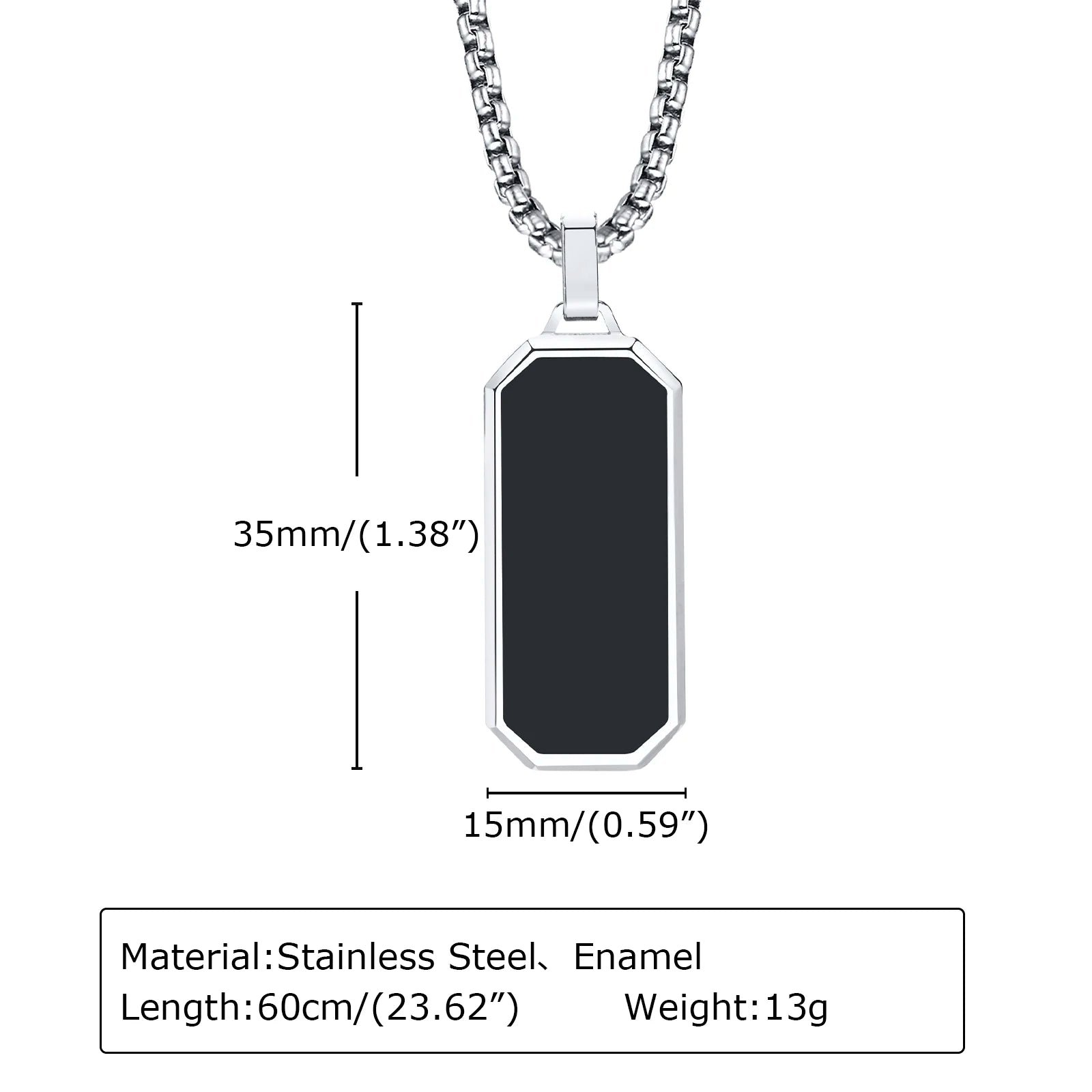 Men's Silver Color Geometric Pendant Necklace, Non Fading Stainless Steel Compass Necklace with Chain, Stylish Jewelry Gifts