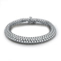 MINTYBOX S925 Sterling Silver All Moissanite Tennis Bracelet for Women D VVS1 Diamond Gold Plated Luxury Wedding Fine Jewelry