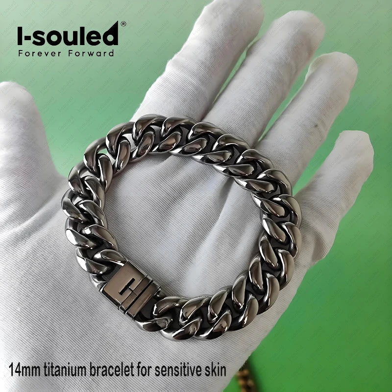 Pure Titanium Bracelet for Men - Lightweight & Hypoallergenic | Adjustable Length (19-22cm) | Perfect for Layering & Daily Wear