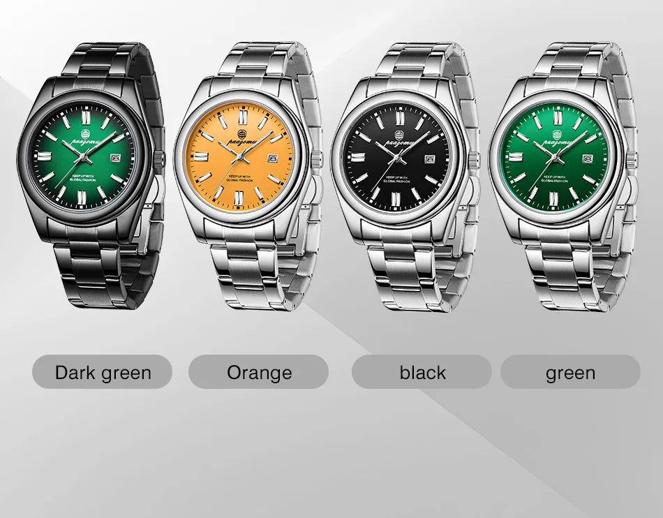 PAAZOMU Abstract Art Dial Men's Brand Authentic Trendy Fashion 2026 New High-quality Waterproof Luminous Quartz Watches Male+Box