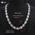 100% D Color Gradient Moissanite Necklace for Women Sunflower Luxury Sparkling Full Diamond Pendant 925 Sterling Silver