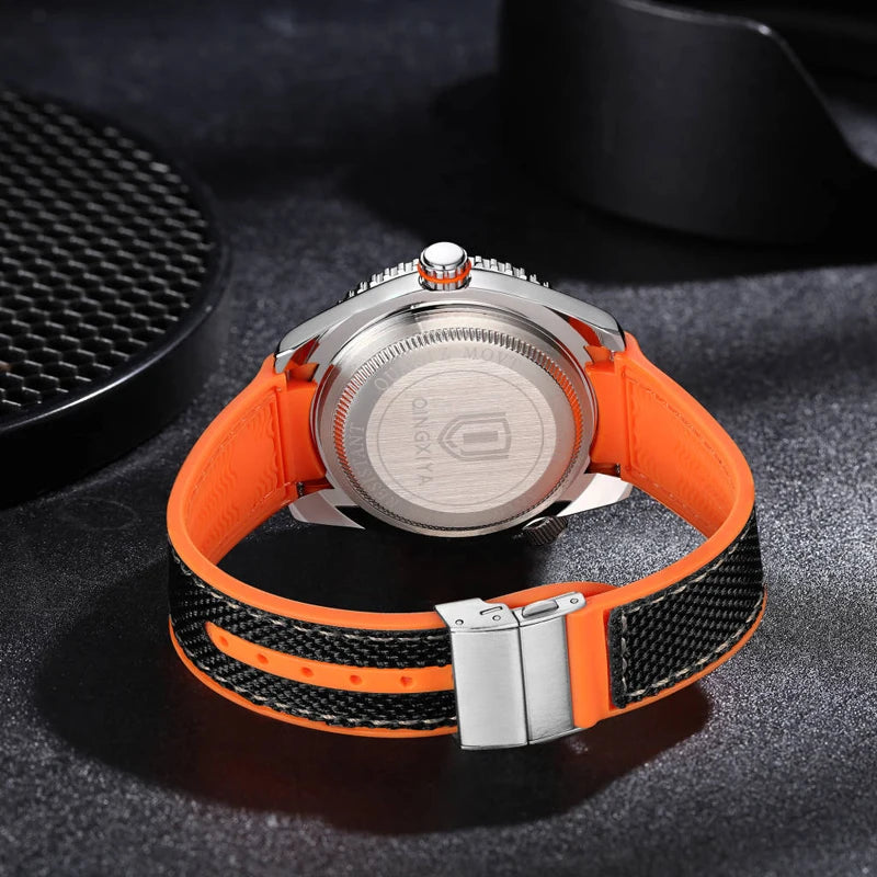 QINGXIYA Brand New Sports Quartz Watch for Men Fashion Silicone Strap Waterproof Luminous Calendar Men Watches Relogio Masculino