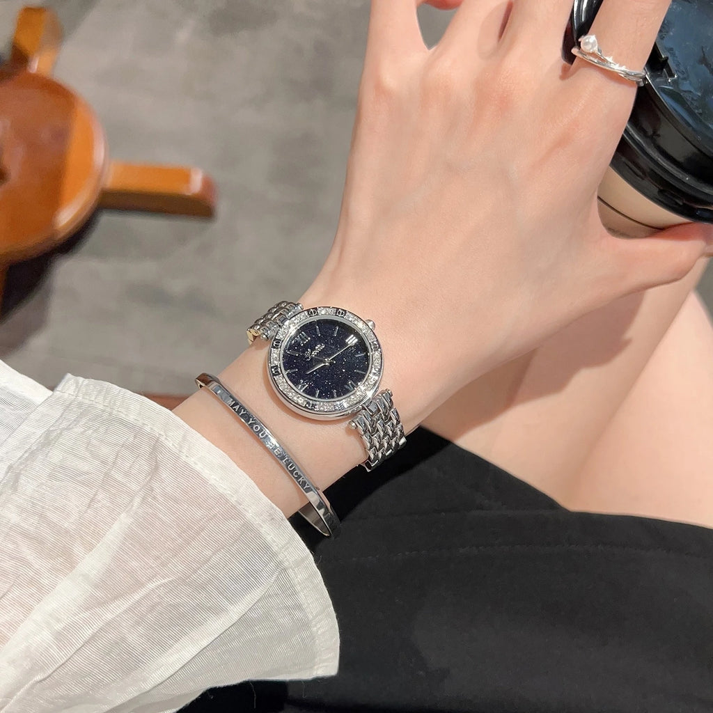 Starry Sky New Women Watch Light Luxury Brand Stainless Steel Ladies Business Watches Female Student Fashion Quartz Wristwatches