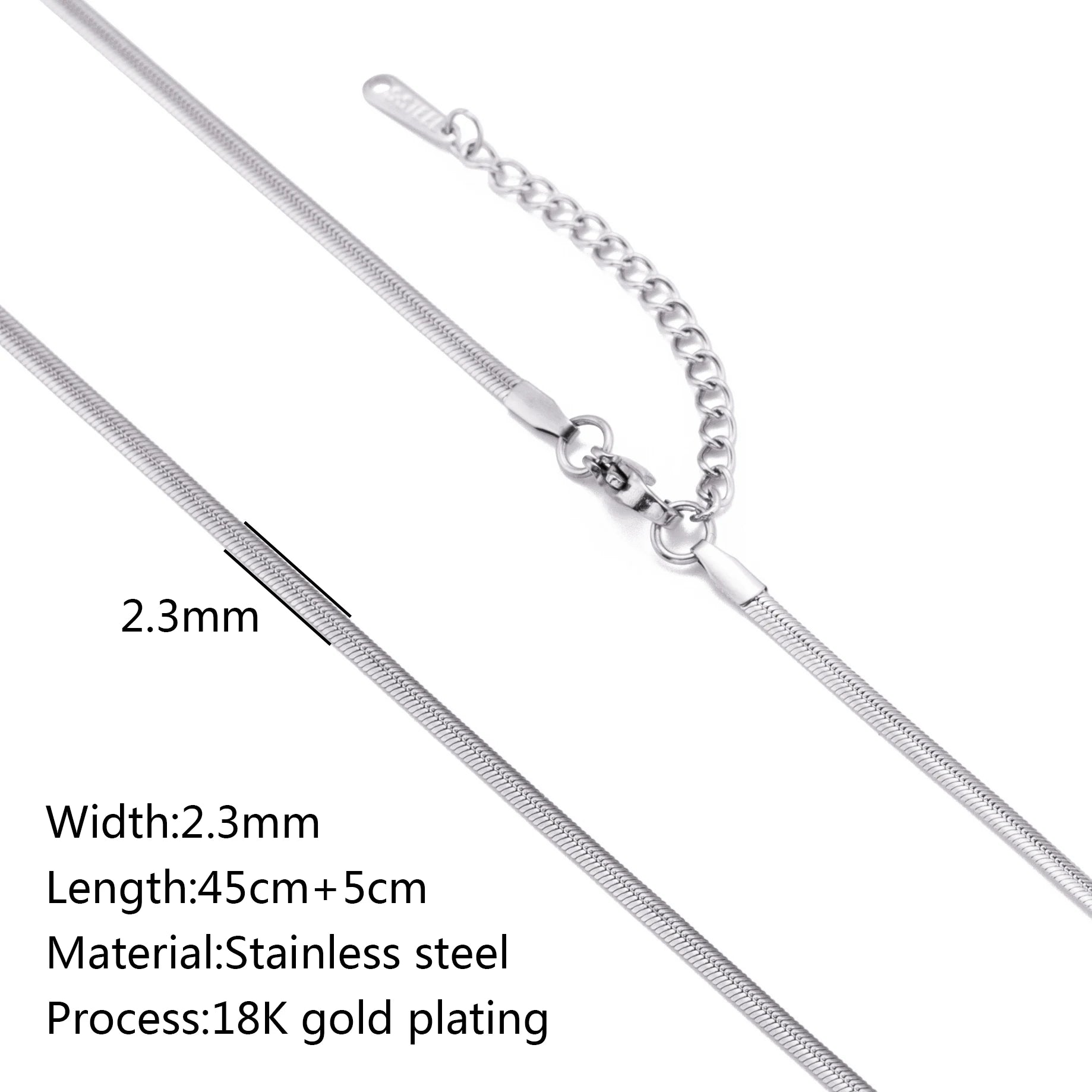 5pc 18K Gold Color PVD Plated Stainless Steel Cuba Cross O Ripple Twisted Chain Necklace Adjustable Chain DIY Necklace Wholesale