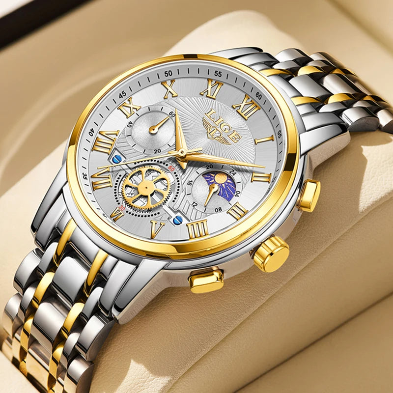 2024 LIGE Top Luxury Women Watch Creative Steel Women's Bracelet Wrist Watches Ladies Fashion Waterproof Female Relogio Feminino