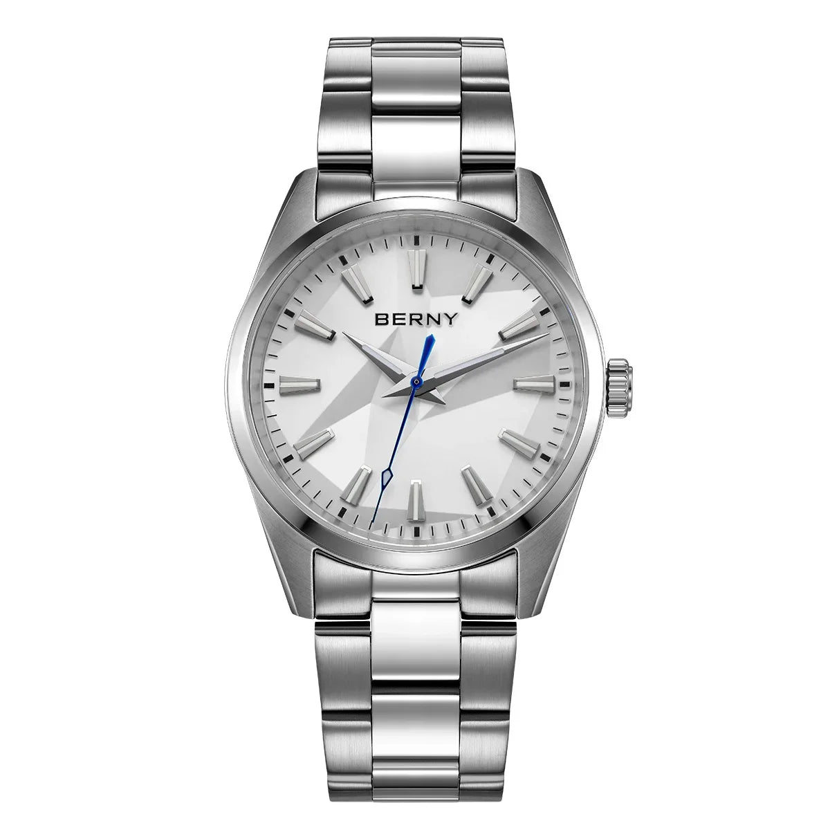 BERNY Quartz Women Watch Stereo Dial 39mm Watch 100m Waterproof 316L Stainless Steel Sapphire AR Coated Lens Watch For Ladies