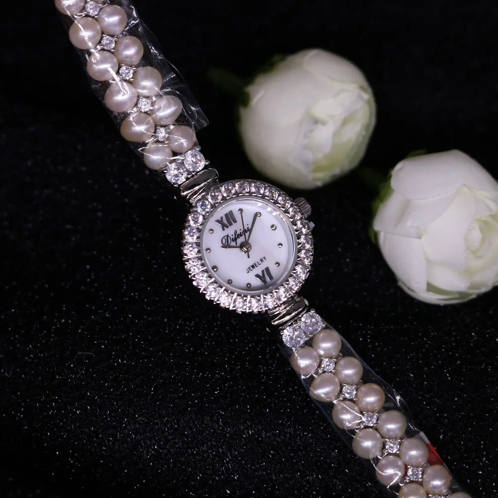 Royal Crown Women's Watch Japan Quartz Hours Fine Fashion Bracelet Jewelry Band Shell Luxury Rhinestones Girl Birthday Gift