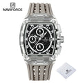 High Quality NAVIFORCE Watches for Man Silica Strap 50M Waterproof Sport Male Clock Casual Quartz Date Display Men's Chronograph