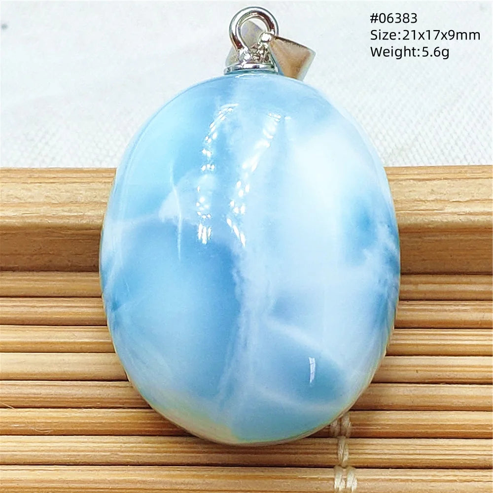 Natural Blue Larimar Heart Pendant Necklace Gemstone Women Men Larimar 17.5*19mm 18K Gold Love Larimar Fashion Jewelry AAAAAA