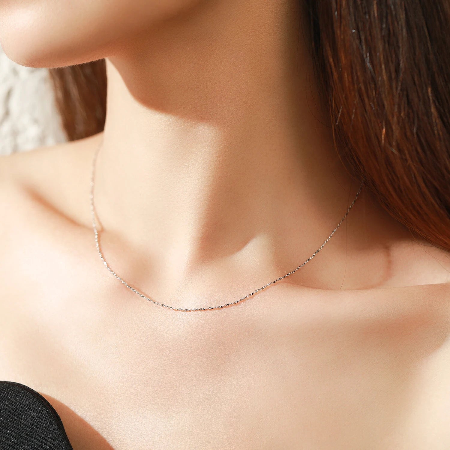 Modian 7 style Classic Basic Chain 925 Sterling Silver Lobster Clasp Adjustable 40+5CM Necklace Fine Jewelry For Women Fine Gift