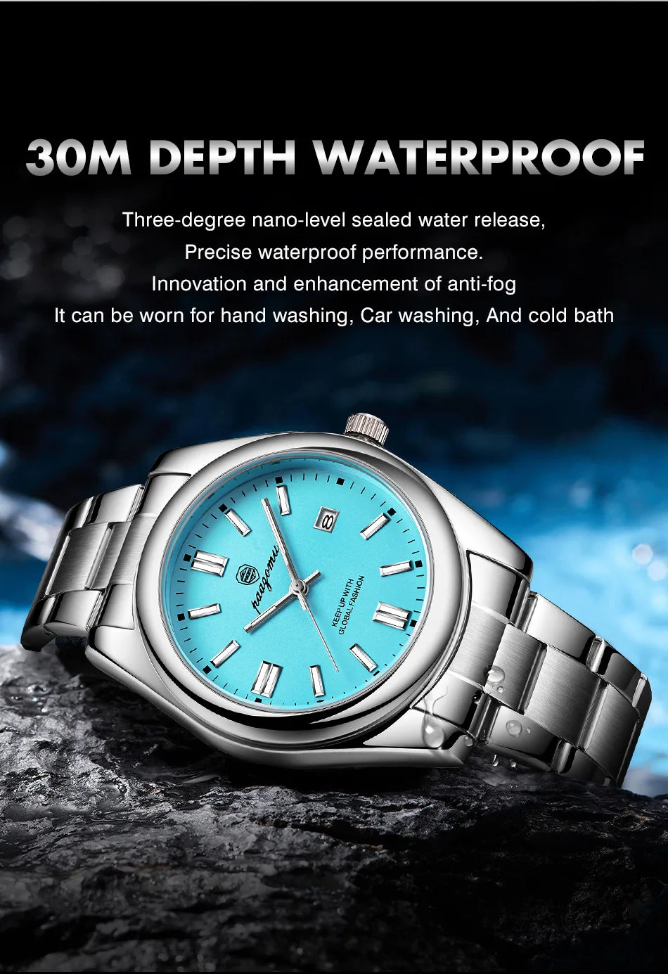 PAAZOMU Abstract Art Dial Men's Brand Authentic Trendy Fashion 2026 New High-quality Waterproof Luminous Quartz Watches Male+Box